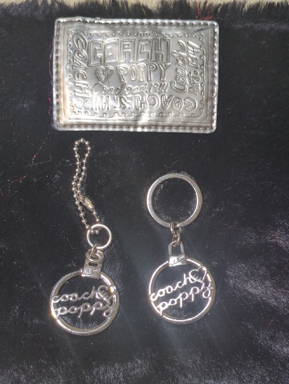 Coach Silver Poppy Keychain Set NOW ONLY $40 Each